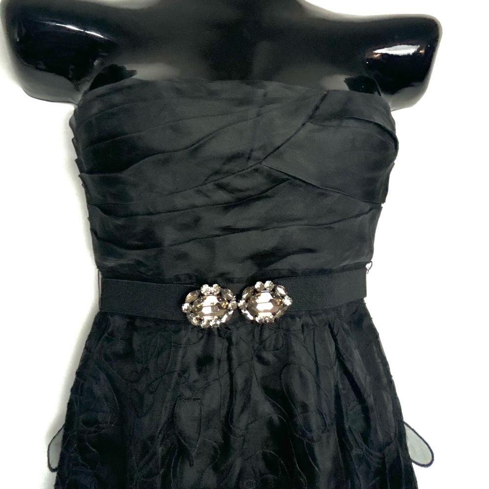 BCBGMaxAzria Elegant Black Textured Dress NWOT - Picture 3 of 14